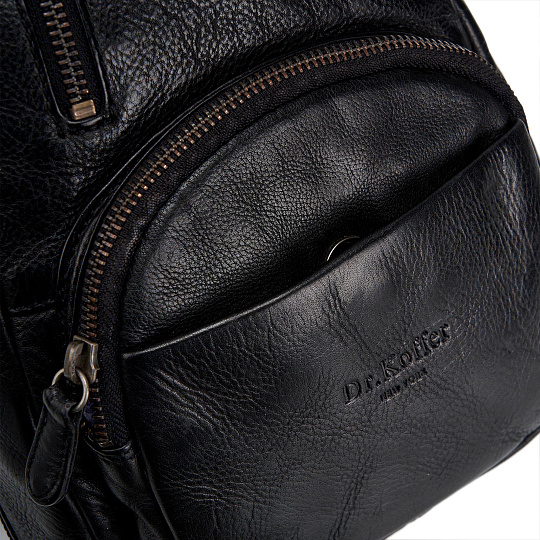 Рюкзак Dr.Koffer из натуральной кожи черный