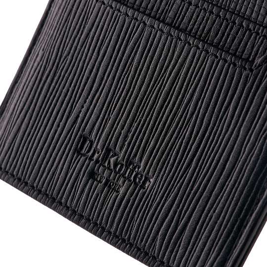 Кредитница Dr.Koffer из натуральной кожи черная