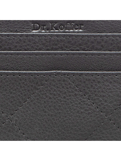 Кредитница Dr.Koffer из натуральной кожи черная