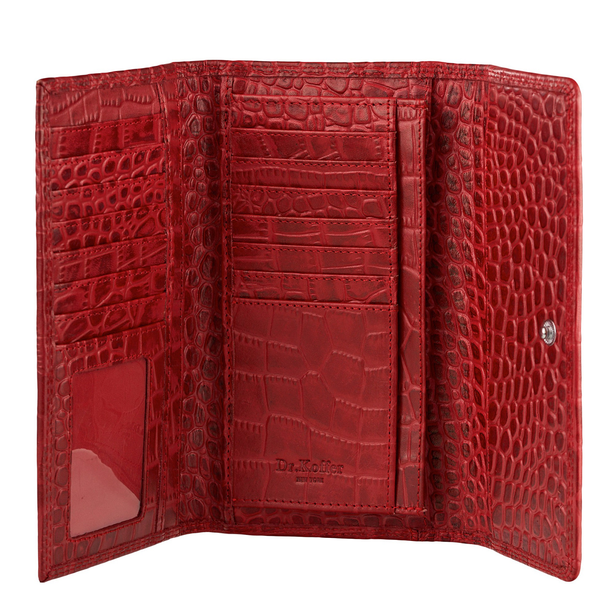Портмоне Dr.Koffer из натуральной кожи красное