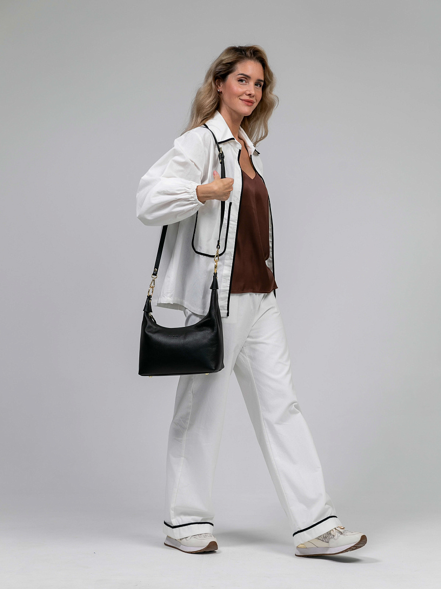 Женская сумка Dr.Koffer из натуральной кожи черная