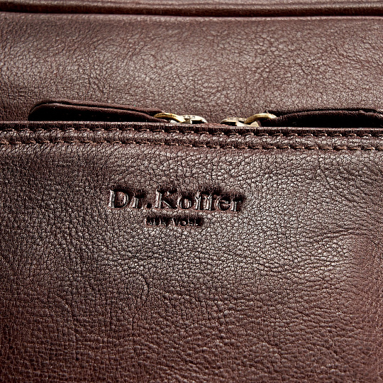 Сумка через плечо Dr.Koffer из натуральной кожи коричневая