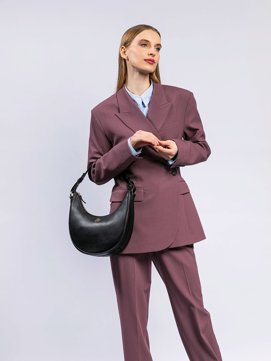 Женская сумка Dr. Koffer из натуральной кожи черная