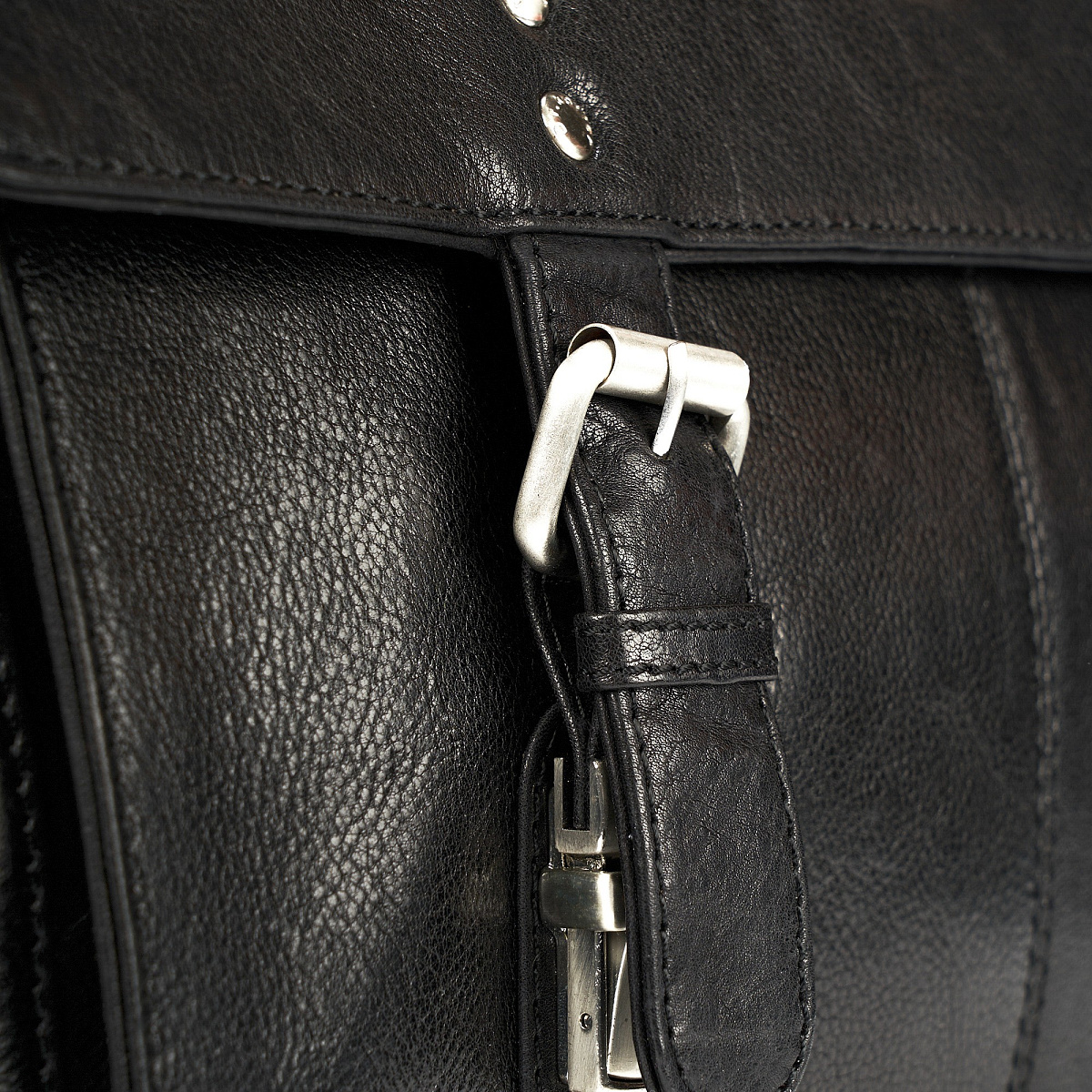 Портфель Dr.Koffer из натуральной кожи черный