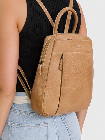 Рюкзак Dr.Koffer из натуральной кожи бежевый