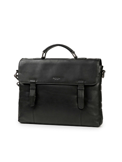 Портфель Dr.Koffer из натуральной кожи черный