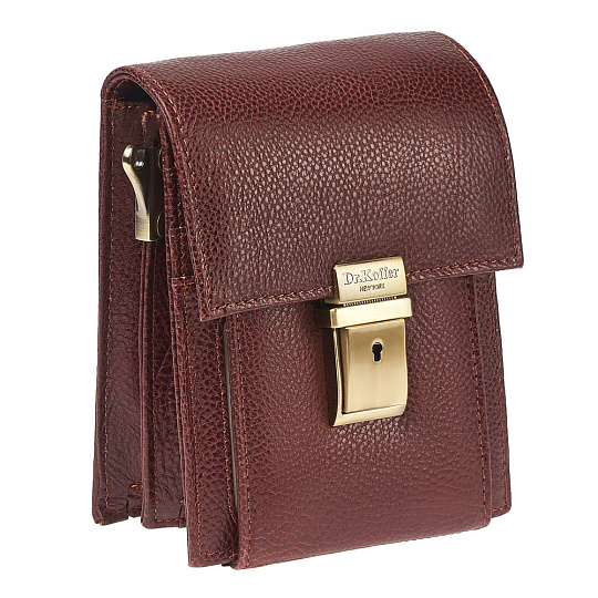Сумка через плечо Dr.Koffer из натуральной кожи коричневая