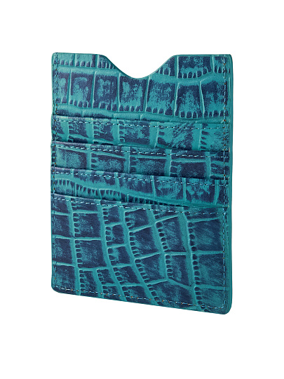 Кредитница Dr.Koffer из натуральной кожи синяя