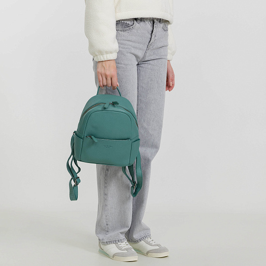 Рюкзак Dr.Koffer из натуральной кожи зеленый