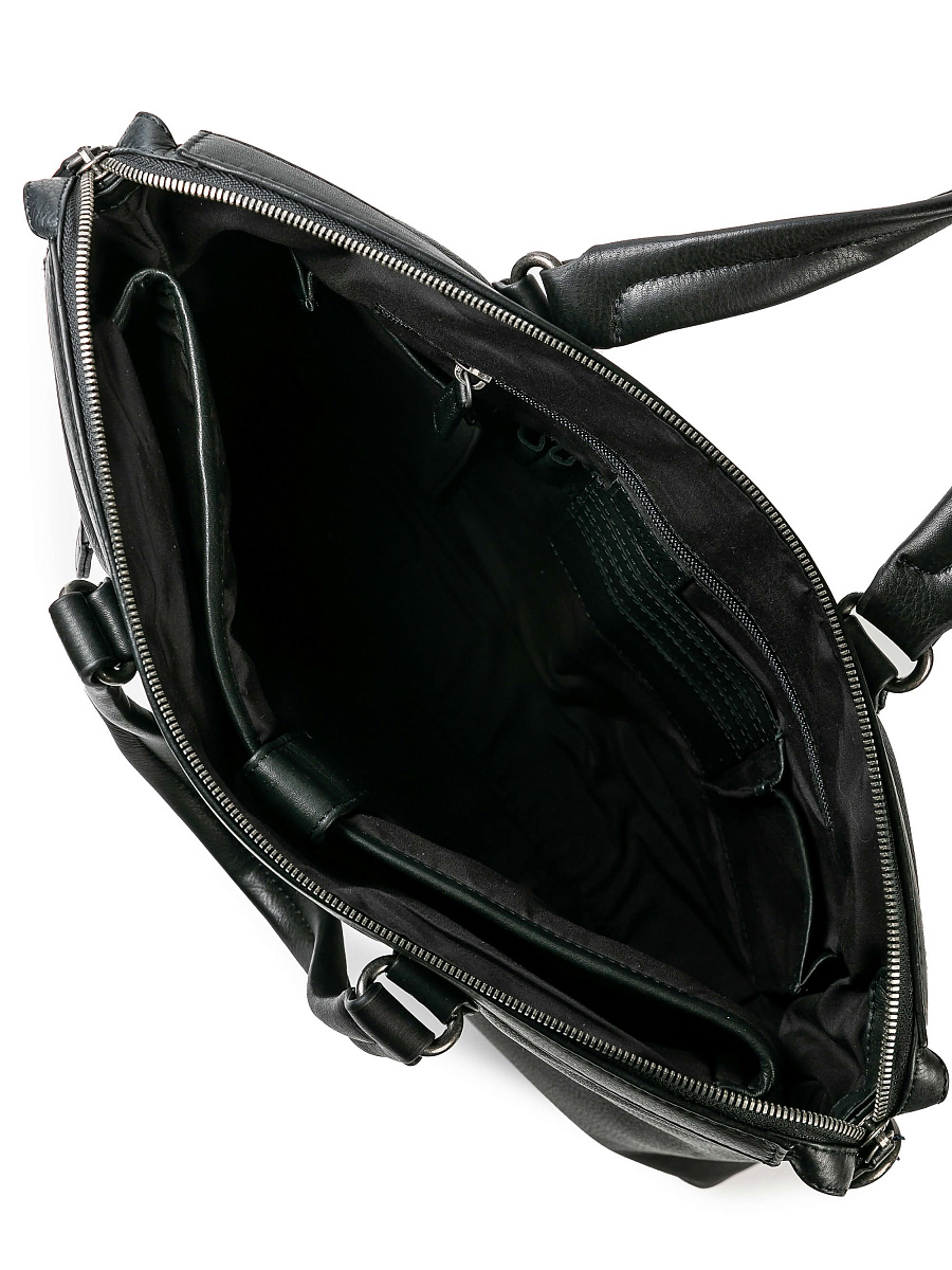 Деловая сумка Dr.Koffer из натуральной кожи черная