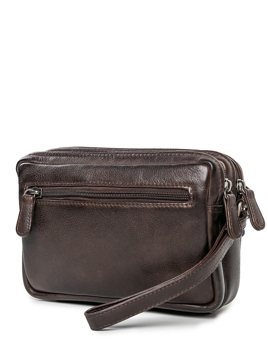Сумка барсетка из натуральной кожи Dr. Koffer коричневая