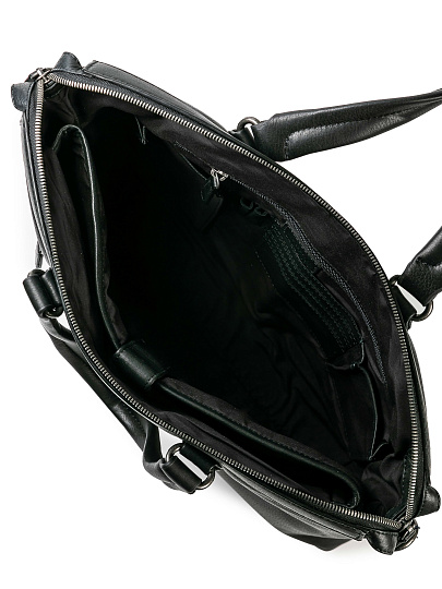 Деловая сумка Dr.Koffer из натуральной кожи черная