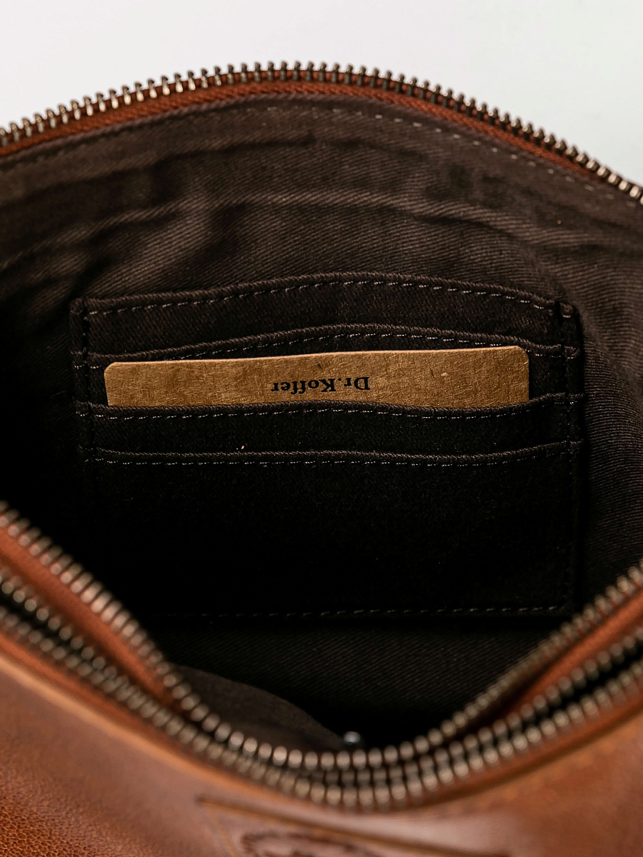 Женская сумка Dr.Koffer из натуральной кожи коричневая