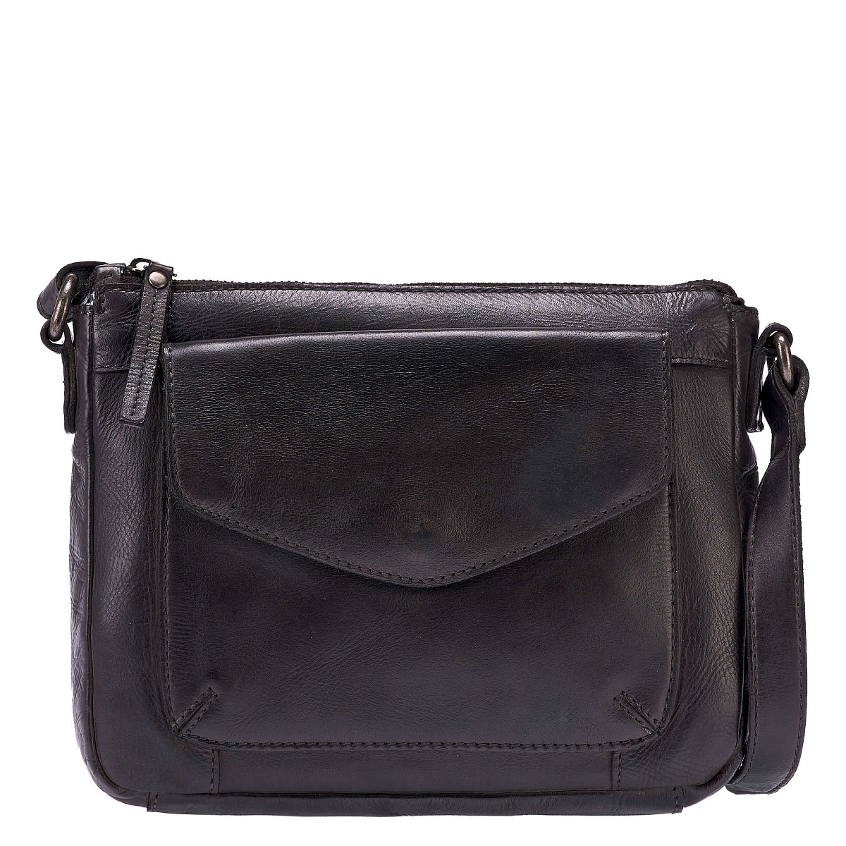 Сумка через плечо Dr.Koffer из натуральной кожи серая