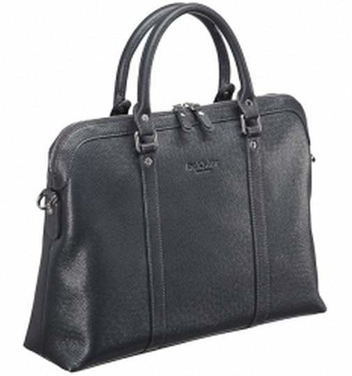 Женская черного цвета сумка из влагоустойчивой кожи, с двумя ручками  Dr.Koffer B402493-141-77