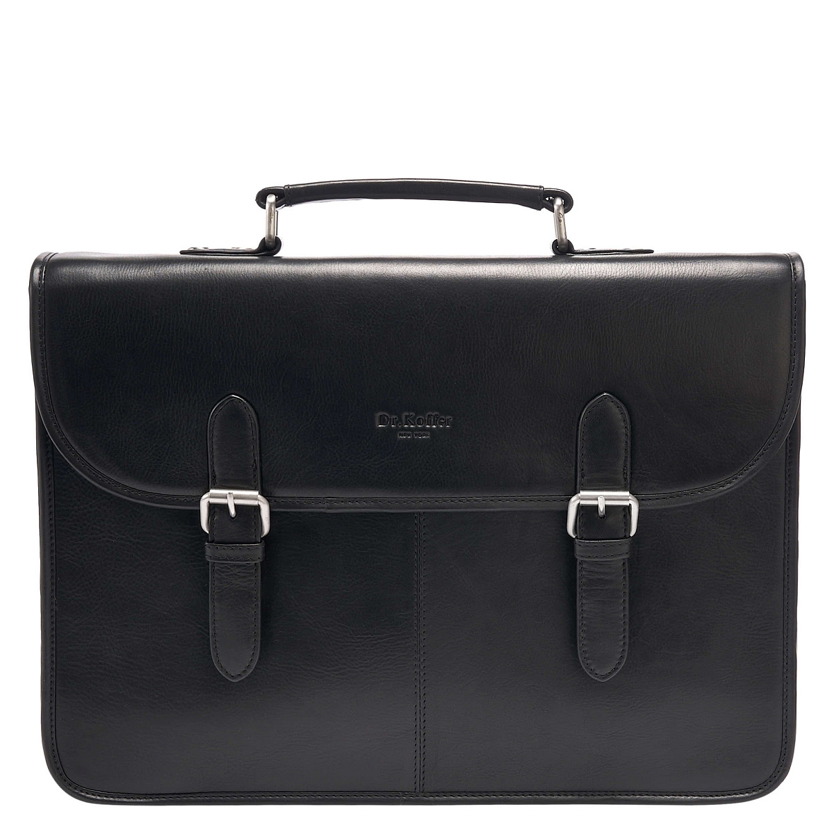 Портфель Dr.Koffer из натуральной кожи черный