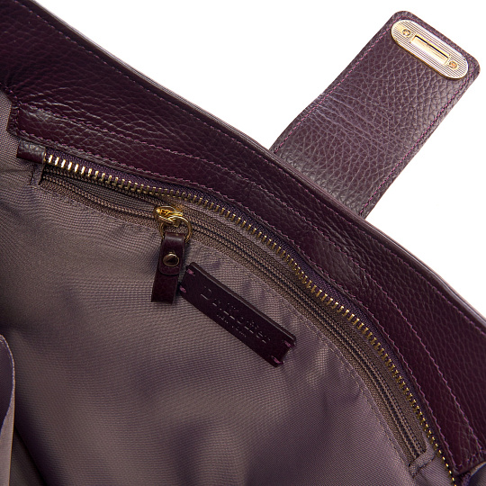 Женская сумка  Dr. Koffer из натуральной кожи фиолетовая