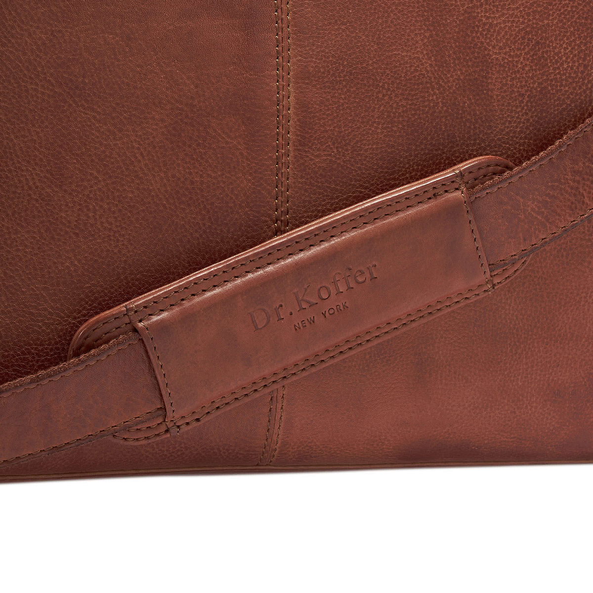 Деловая сумка Dr.Koffer из натуральной кожи коричневая