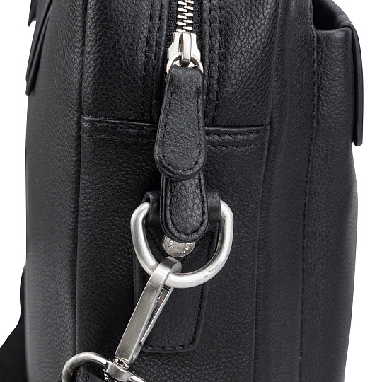 Деловая сумка Dr.Koffer из натуральной кожи черная