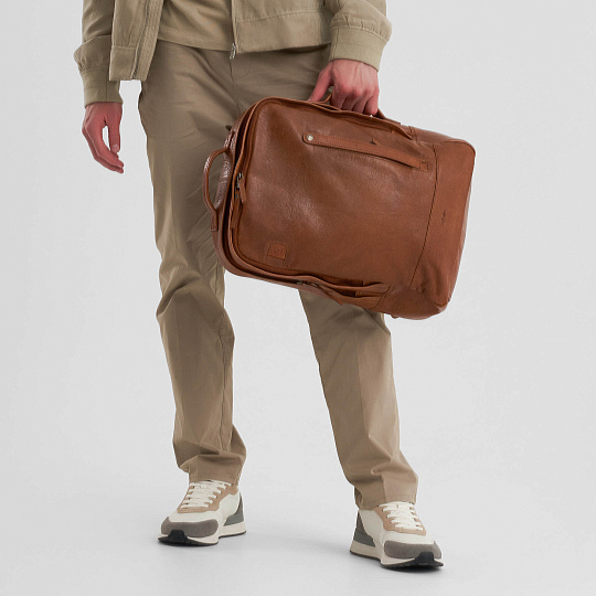 Рюкзак Dr.Koffer из натуральной кожи светло-коричневый