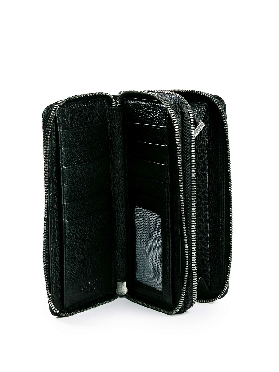 Портмоне Dr.Koffer из натуральной кожи черное