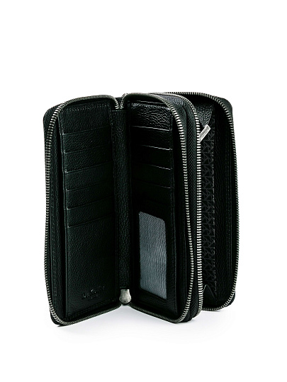 Портмоне Dr.Koffer из натуральной кожи черное