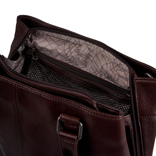 Женская сумка Dr.Koffer из натуральной кожи коричневая