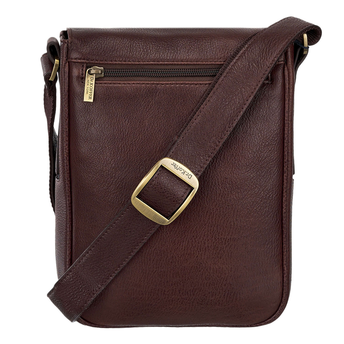 Сумка через плечо Dr.Koffer из натуральной кожи коричневая