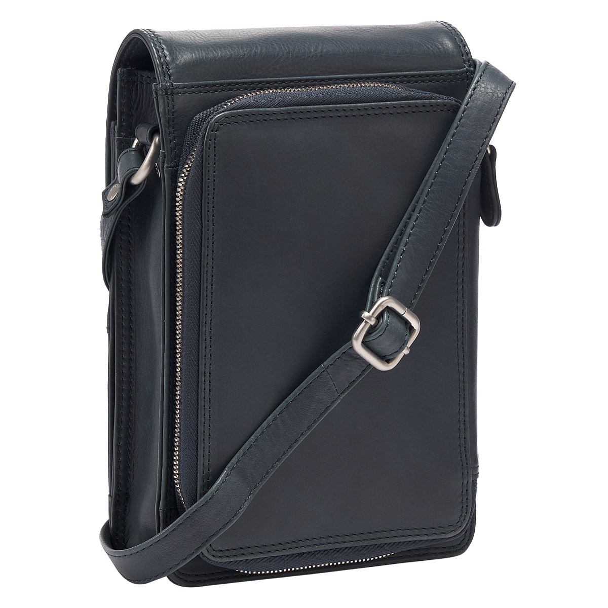 Сумка через плечо Dr.Koffer из натуральной кожи синяя