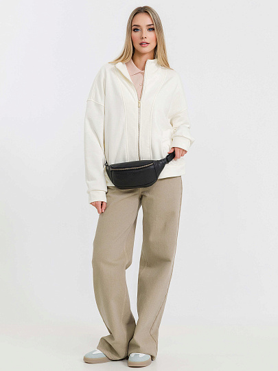 Сумка на пояс Dr. Koffer из натуральной кожи черная