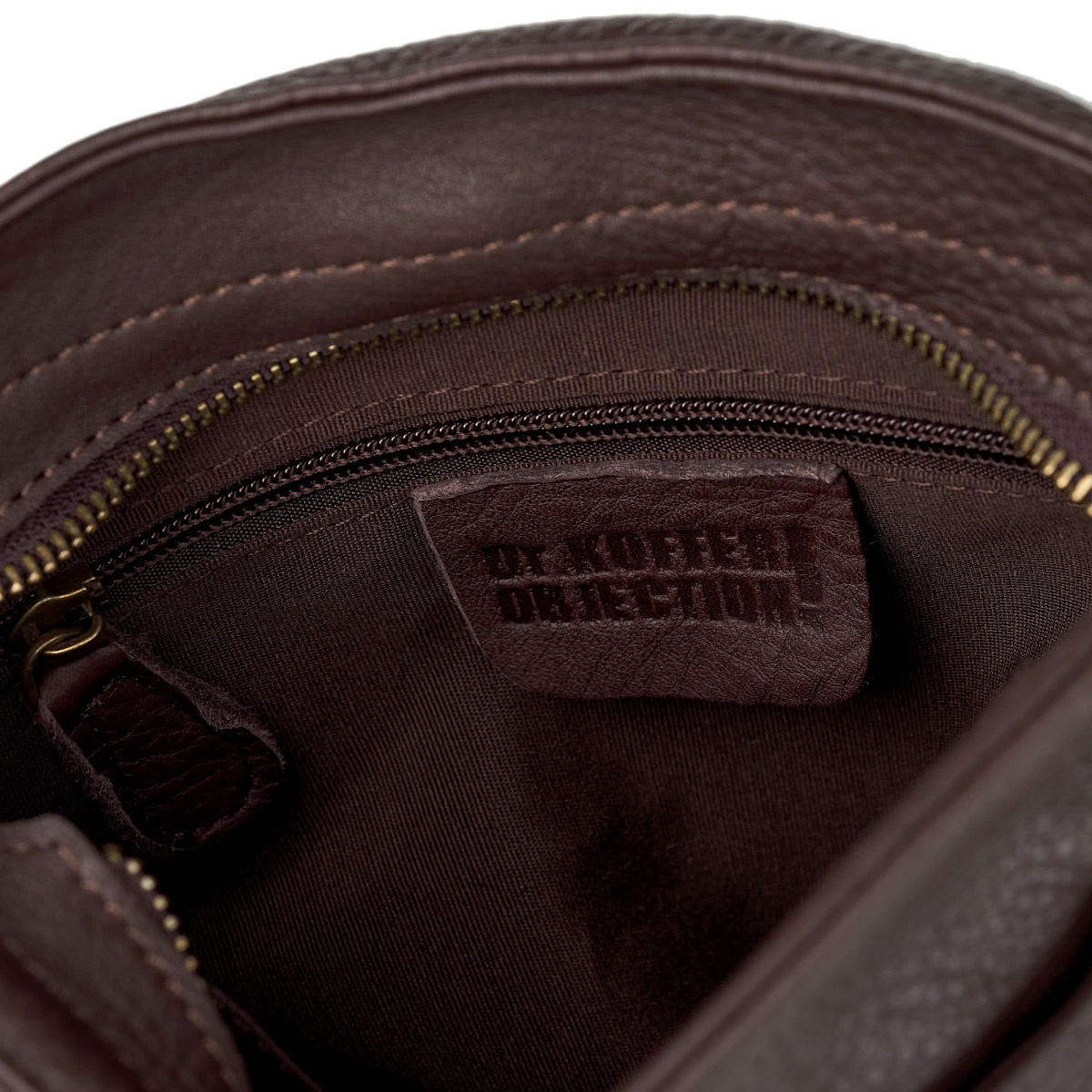 Сумка через плечо Dr.Koffer из натуральной кожи коричневая