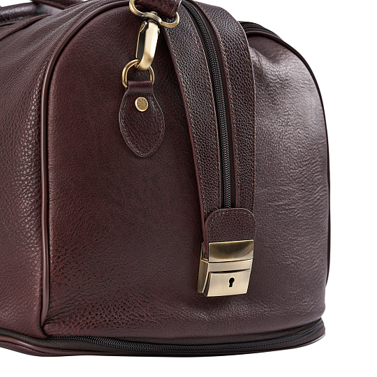 Сумка дорожная Dr.Koffer из натуральной кожи коричневая