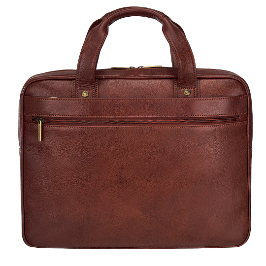 Деловая сумка Dr.Koffer из натуральной кожи коричневая