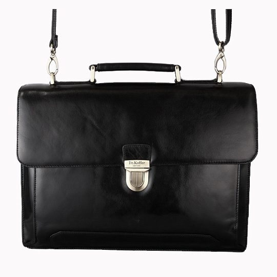Вместительный портфель с бизнес-блоком и папкой для ноутбука Dr.Koffer P402431-59-04