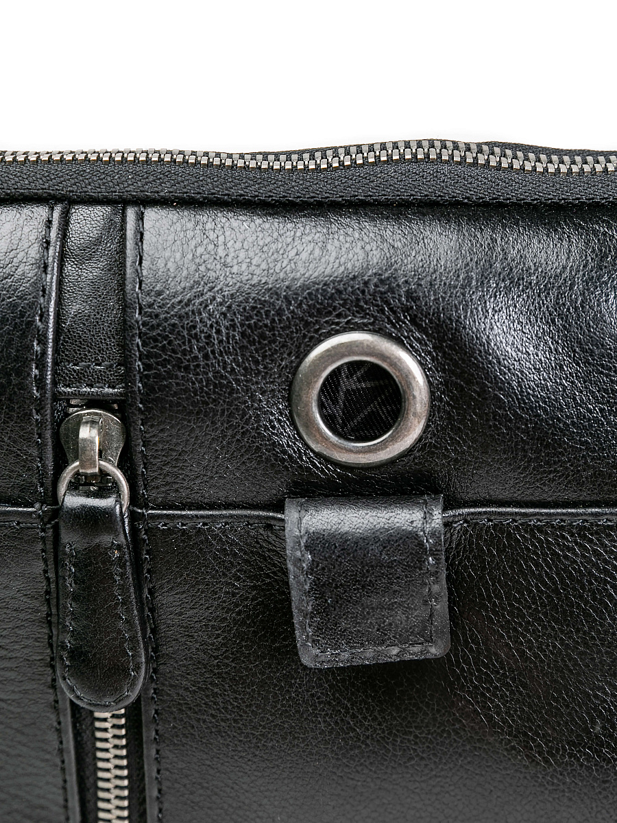 Сумка через плечо Dr.Koffer из натуральной кожи черная