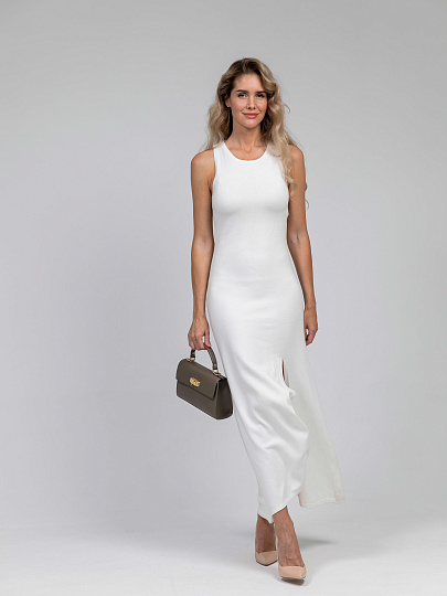 Женская сумка Dr.Koffer из натуральной кожи бежевая