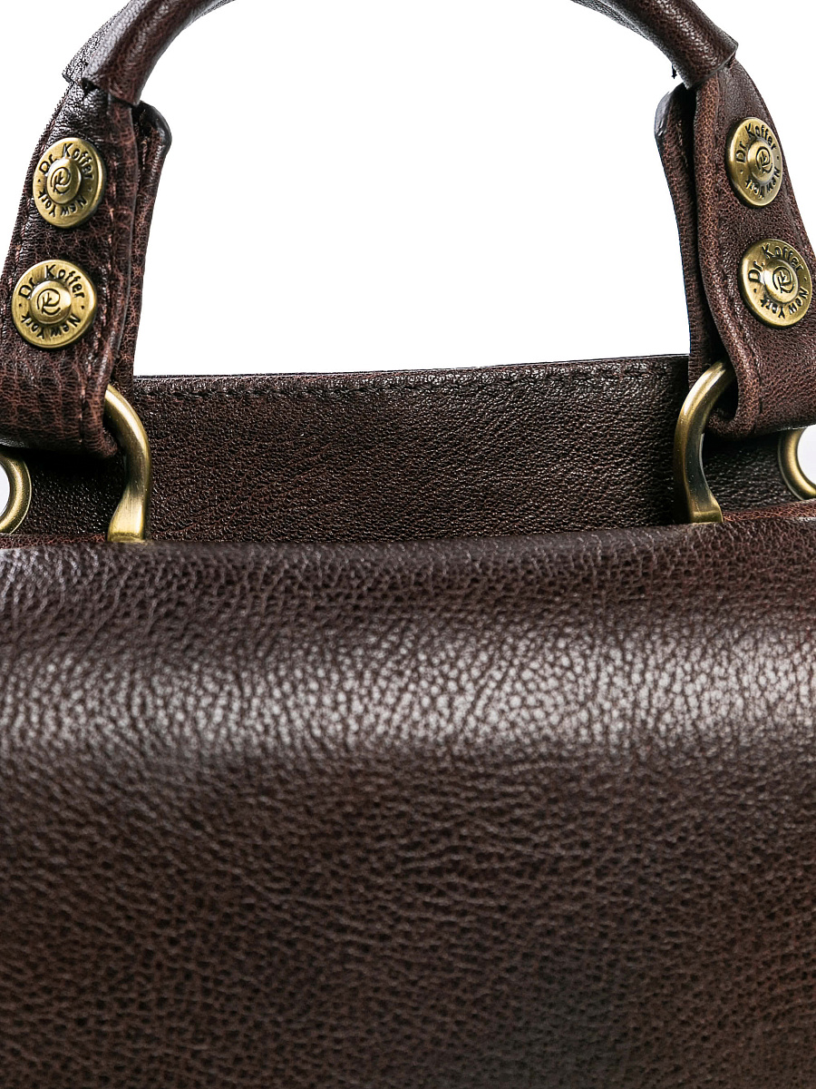 Сумка через плечо Dr.Koffer из натуральной кожи коричневая