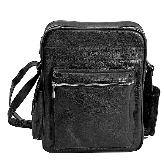 Сумка через плечо Dr.Koffer из натуральной кожи черная