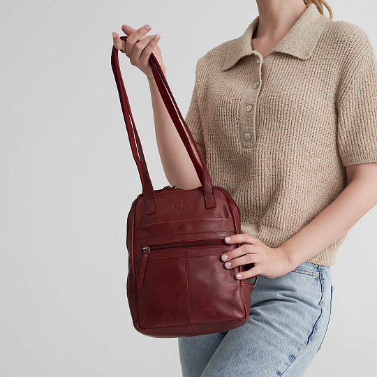 Рюкзак Dr.Koffer из натуральной кожи бордовый