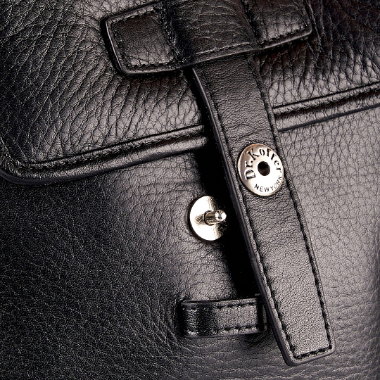 Сумка через плечо Dr.Koffer из натуральной кожи черная