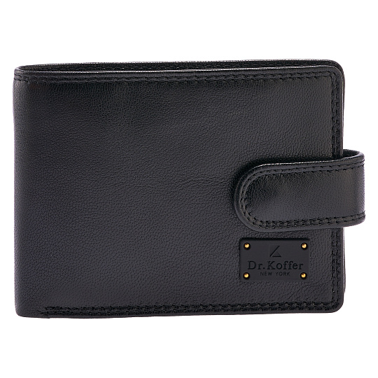 Портмоне Dr.Koffer из натуральной кожи черное