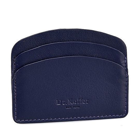 Кредитница Dr.Koffer из натуральной кожи фиолетовая