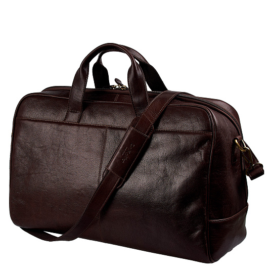 Сумка дорожная Dr.Koffer из натуральной кожи коричневая