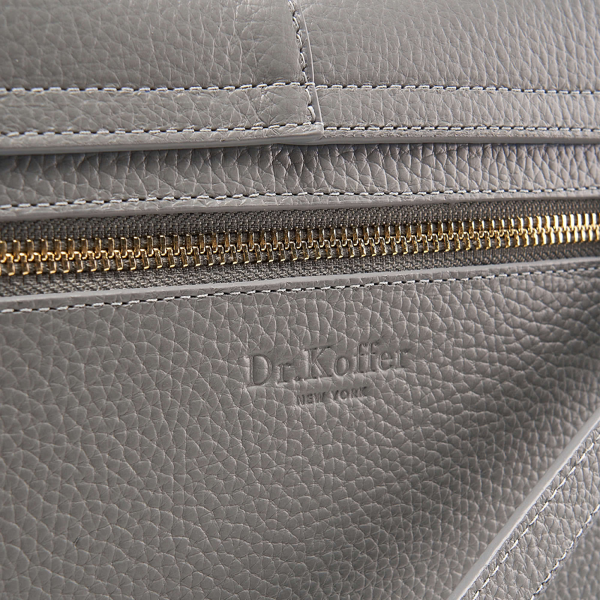 Женская сумка  Dr. Koffer из натуральной кожи серая
