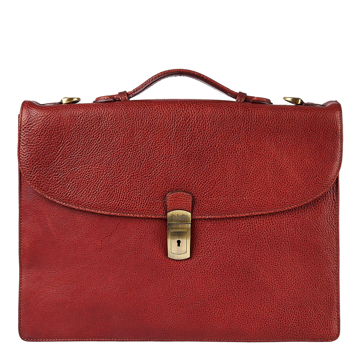 Портфель Dr.Koffer из натуральной кожи светло-коричневый