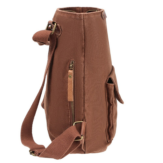 Рюкзак Dr.Koffer из натуральной кожи темно-коричневый