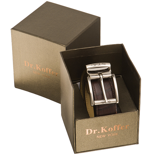 Ремень с теснением на поверхности и рельефной пряжкой Dr.Koffer R037B05120-102-09