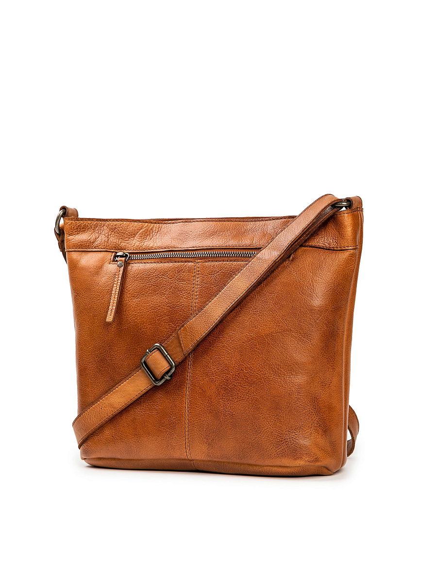 Сумка через плечо Dr.Koffer из натуральной кожи коричневая