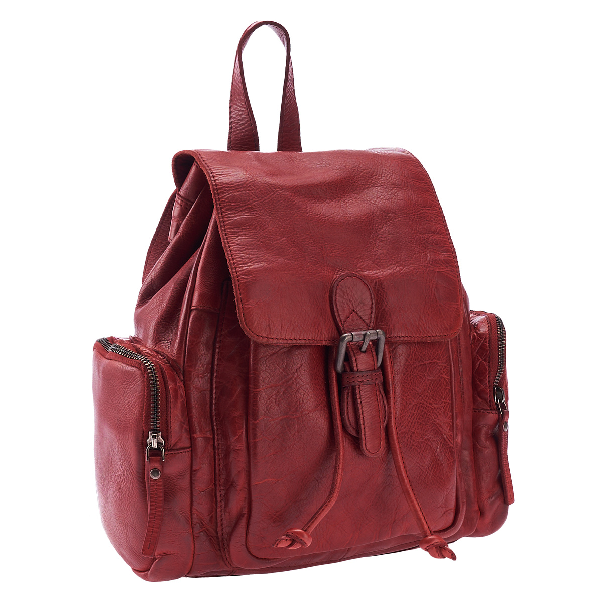 Рюкзак Dr.Koffer из натуральной кожи красный