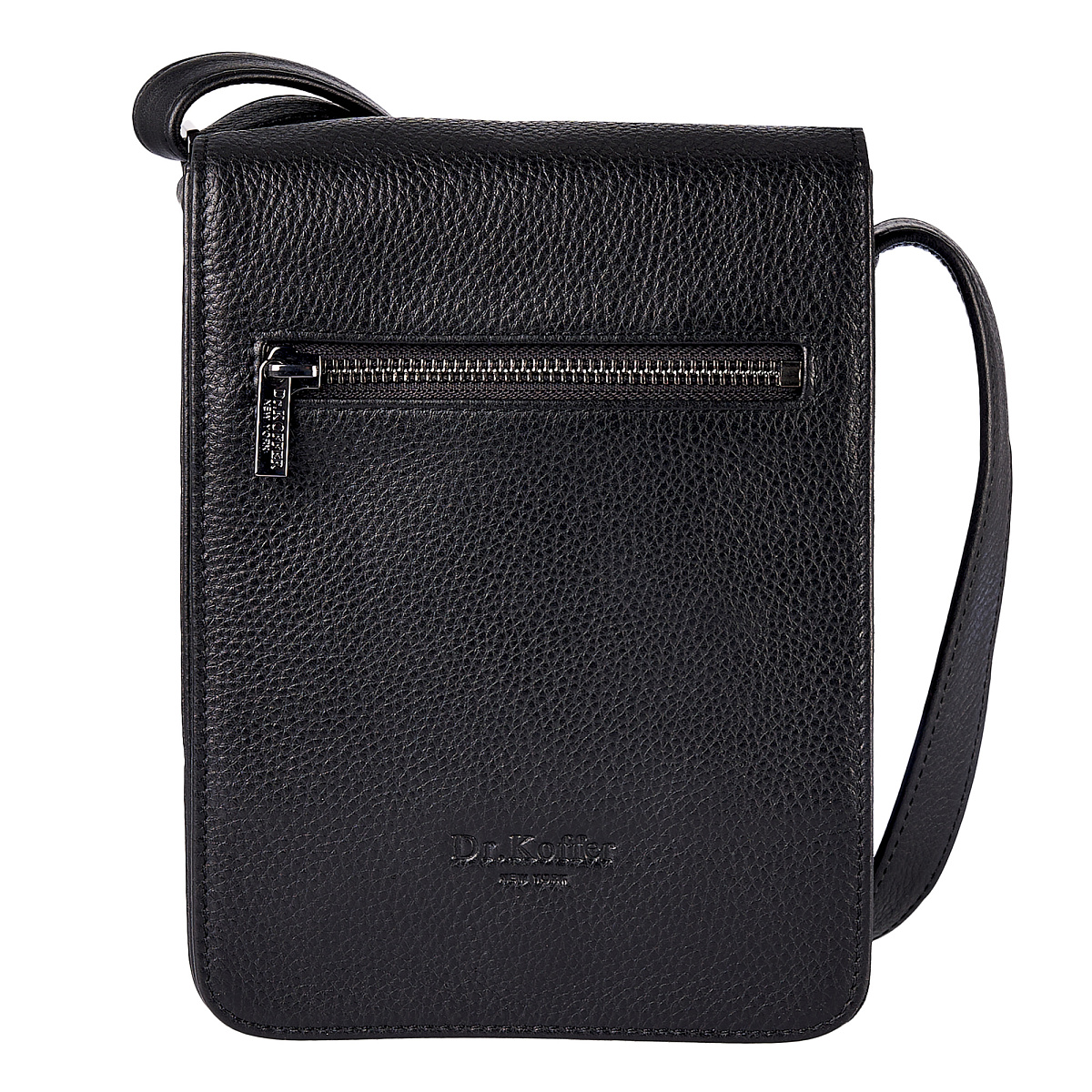 Сумка через плечо Dr.Koffer из натуральной кожи черная